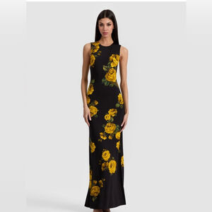Alice + Olivia Delora Open Back Maxi Dress, Rosehips